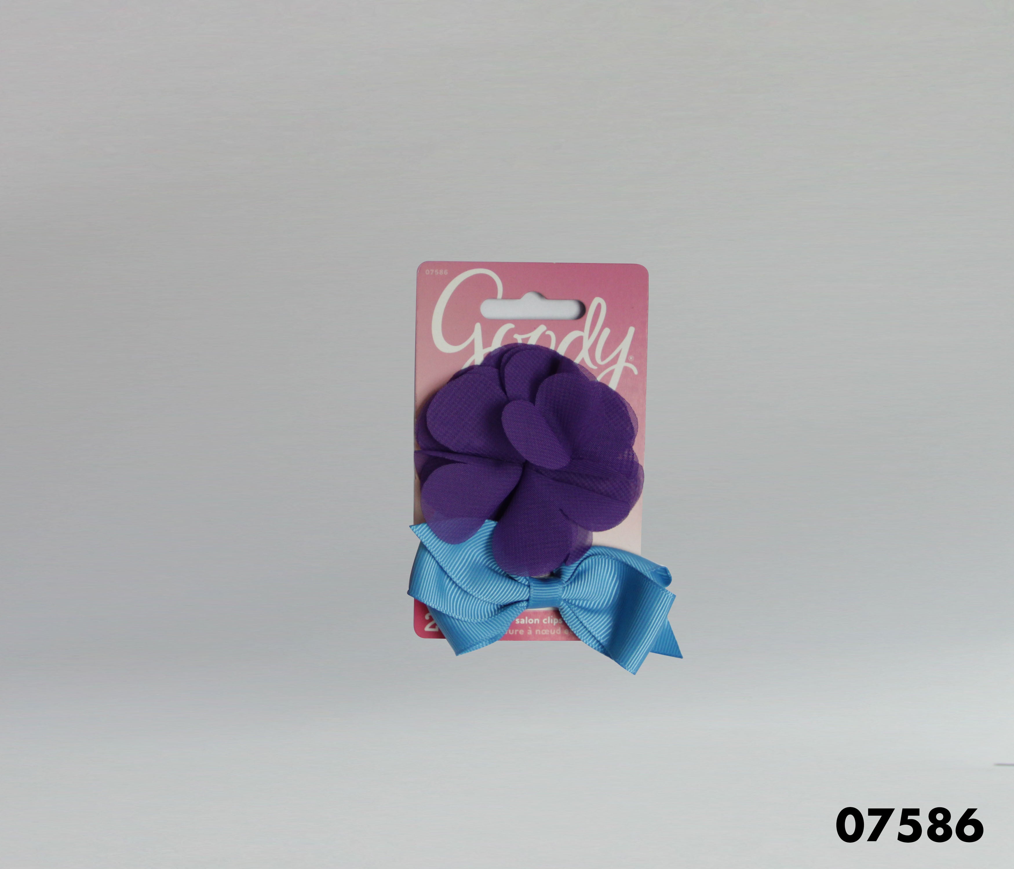 Flower and bow salon clips